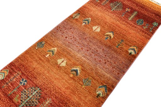 Central medallion detail of New Persian Gabbeh rug from Pakistan