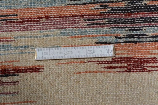 Close-up detail of New Persian Gabbeh rug from Iran / Persia showing Wool weave