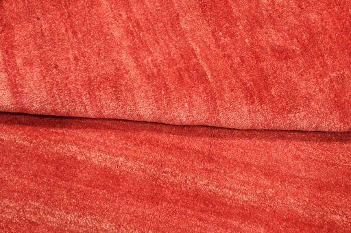 Full view of New Persian Gabbeh rug from Iran / Persia, 343 × 260 cm in Red tones