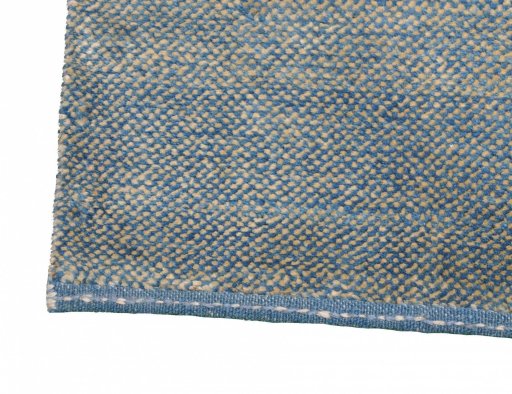 Backside of handmade New Persian Gabbeh rug showing knot structure and weave density