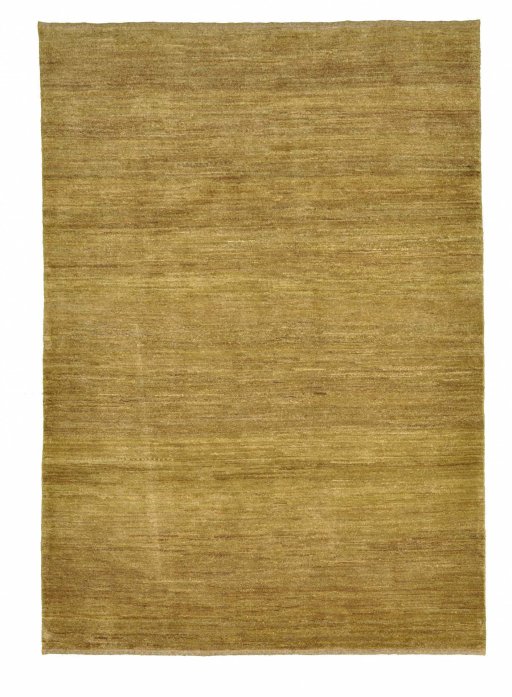 Full view of New Persian Gabbeh rug from Iran / Persia, 204 × 145 cm in Green tones