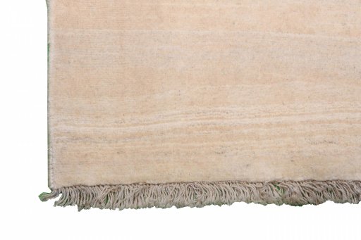 Close-up detail of 2000s Persian Gabbeh rug from Iran / Persia showing Wool weave