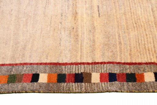 Central medallion detail of 2000s Persian Gabbeh rug from Iran / Persia