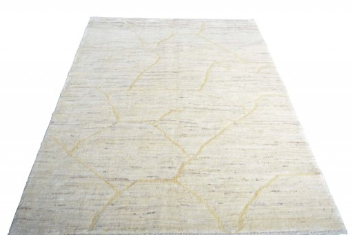 Surface texture of New Persian Gabbeh rug with natural Wool and intricate pattern