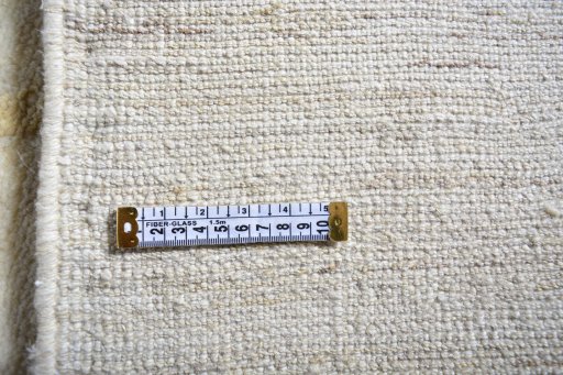 Full view of New Persian Gabbeh rug from Iran / Persia, 198 × 156 cm in Beige tones