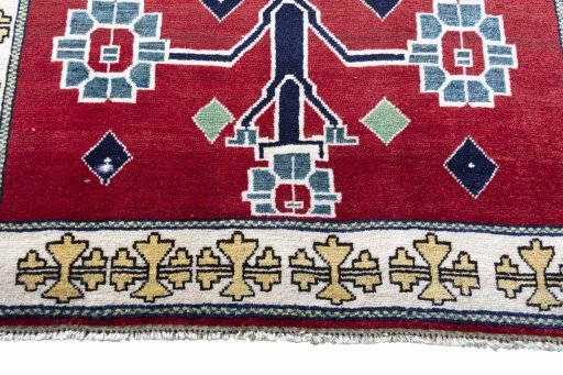 Central medallion detail of 2000s Persian Gabbeh rug from Iran / Persia