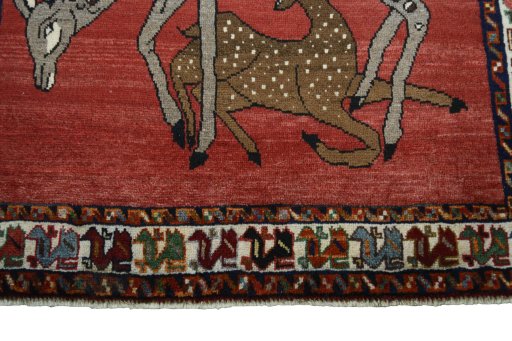 Central medallion detail of 2000s Persian Gabbeh rug from Iran / Persia