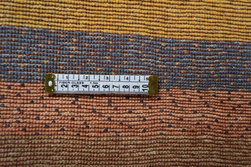 Close-up detail of New Persian Gabbeh rug from Iran / Persia showing Wool weave