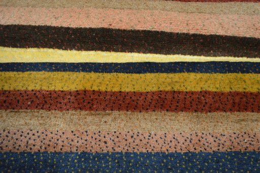 Full view of New Persian Gabbeh rug from Iran / Persia, 125 × 92 cm in Multi Color tones