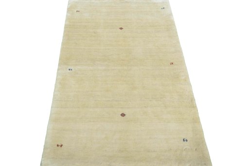 Surface texture of New Persian Gabbeh rug with natural Wool and intricate pattern