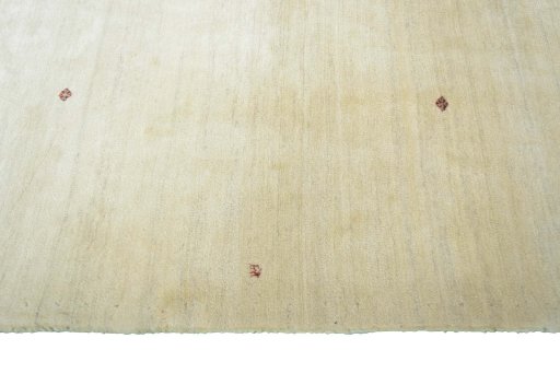 Close-up detail of New Persian Gabbeh rug from Iran / Persia showing Wool weave