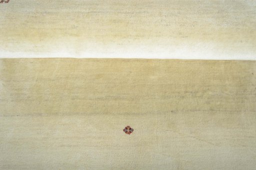 Full view of New Persian Gabbeh rug from Iran / Persia, 131 × 79 cm in Beige tones