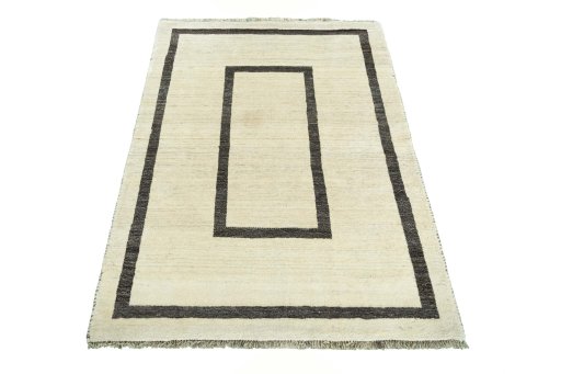 Surface texture of New Persian Gabbeh rug with natural Wool and intricate pattern