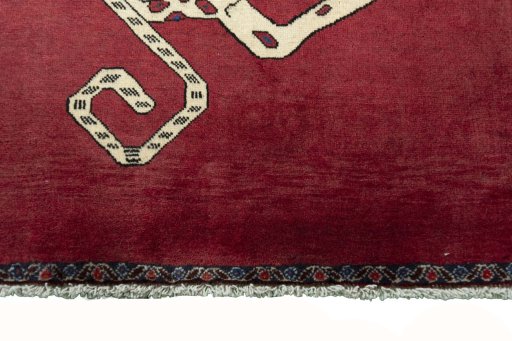 Central medallion detail of 2000s Persian Gabbeh rug from Iran / Persia