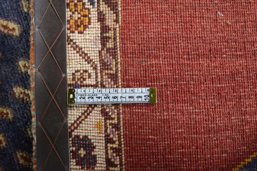 Close-up detail of 2000s Persian Gabbeh rug from Iran / Persia showing Wool weave
