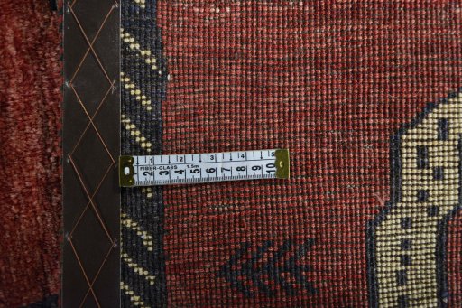 Close-up detail of 2000s Persian Gabbeh rug from Iran / Persia showing Wool weave