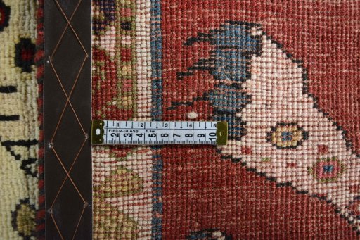 Close-up detail of 2000s Persian Gabbeh rug from Iran / Persia showing Wool weave
