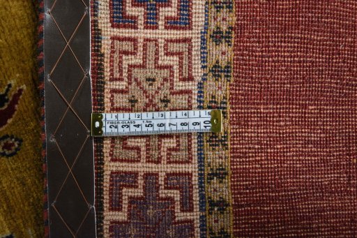 Close-up detail of 2000s Persian Gabbeh rug from Iran / Persia showing Wool weave