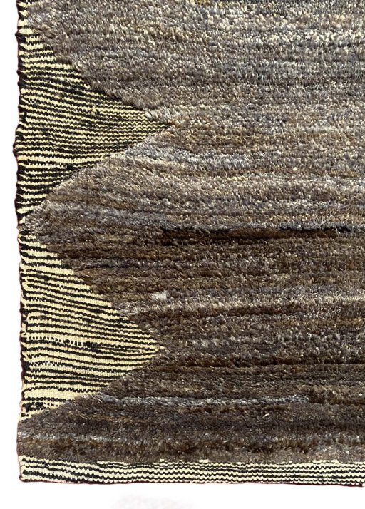 Full view of New Persian Gabbeh rug from Iran / Persia, 201 × 152 cm in Gray tones