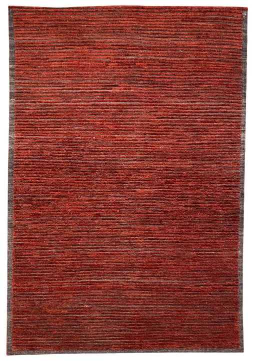 Corner detail of New Persian Gabbeh rug showing border pattern and Cotton pile