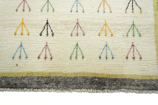Central medallion detail of New Persian Gabbeh rug from Iran / Persia