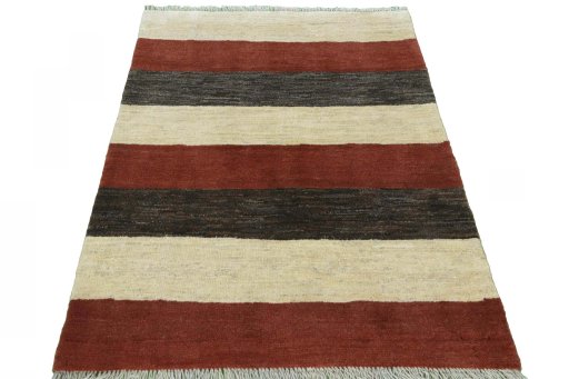 Surface texture of New Persian Gabbeh rug with natural Wool and intricate pattern