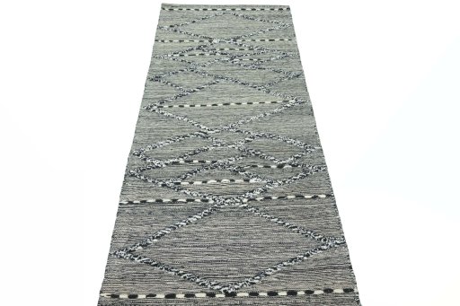 Close-up detail of New Persian Gabbeh rug from Iran / Persia showing Wool weave