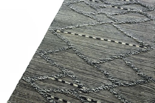 Surface texture of New Persian Gabbeh rug with natural Wool and intricate pattern