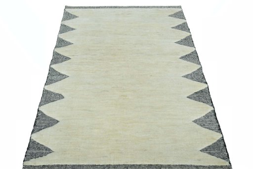 Surface texture of New Persian Gabbeh rug with natural Wool and intricate pattern