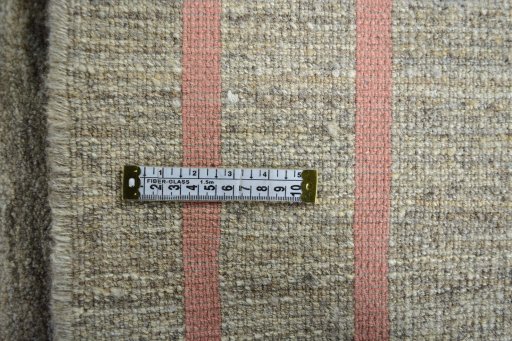 Corner detail of New Persian Gabbeh rug showing border pattern and Wool pile