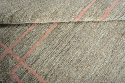 Close-up detail of New Persian Gabbeh rug from Iran / Persia showing Wool weave