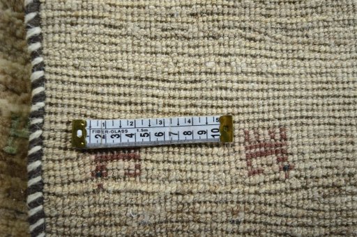 Close-up detail of New Persian Gabbeh rug from Iran / Persia showing Wool weave