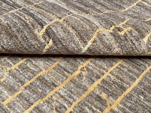 Close-up detail of New Persian Gabbeh rug from Iran / Persia showing Wool weave