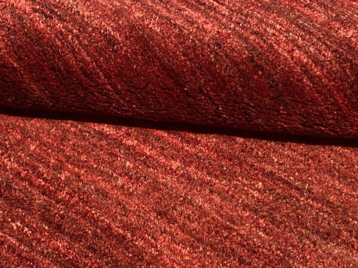 Close-up detail of New Persian Gabbeh rug from Iran / Persia showing Wool weave