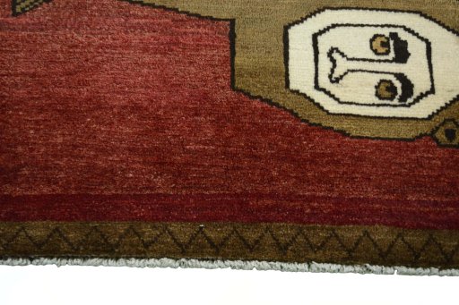 Central medallion detail of 2000s Persian Gabbeh rug from Iran / Persia