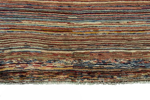 Central medallion detail of 2000s Persian Gabbeh rug from Iran / Persia