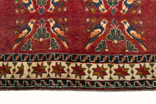 Central medallion detail of 2000s Persian Gabbeh rug from Iran / Persia