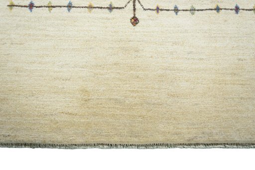 Central medallion detail of New Persian Gabbeh rug from Iran / Persia