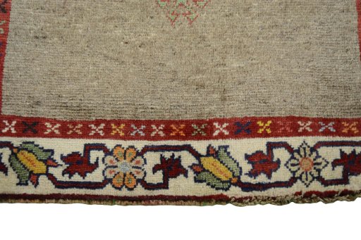 Central medallion detail of 2000s Persian Gabbeh rug from Iran / Persia