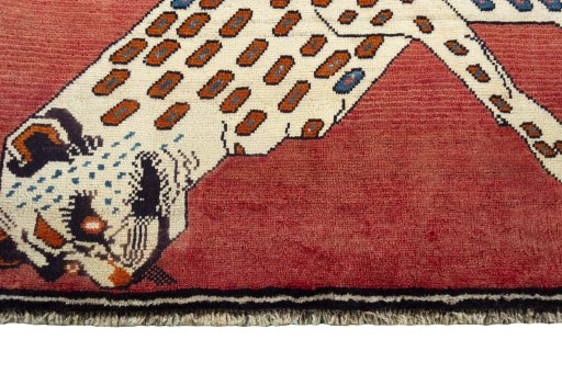 Central medallion detail of 2000s Persian Gabbeh rug from Iran / Persia