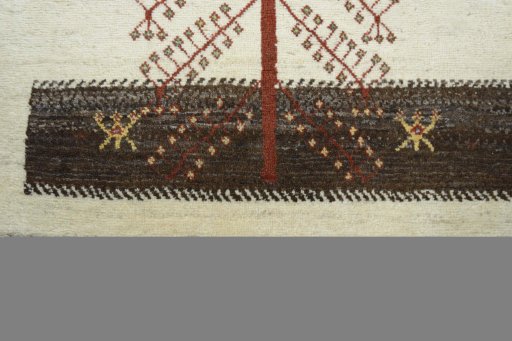 Central medallion detail of New Persian Gabbeh rug from Iran / Persia