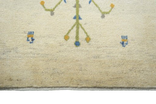 Central medallion detail of New Persian Gabbeh rug from Iran / Persia