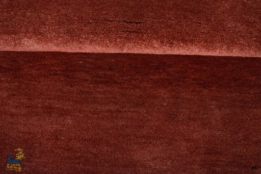 Full view of New Persian Gabbeh rug from Iran / Persia, 128 × 80 cm in Red tones