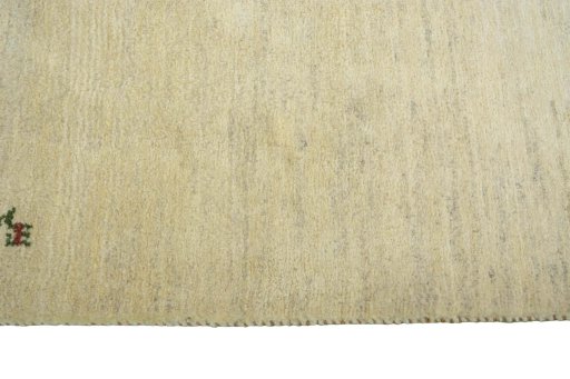 Close-up detail of New Persian Gabbeh rug from Iran / Persia showing Wool weave
