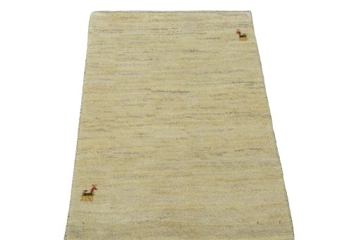 Surface texture of New Persian Gabbeh rug with natural Wool and intricate pattern