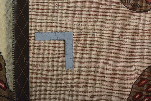 Close-up detail of 2000s Persian Gabbeh rug from Iran / Persia showing Wool weave