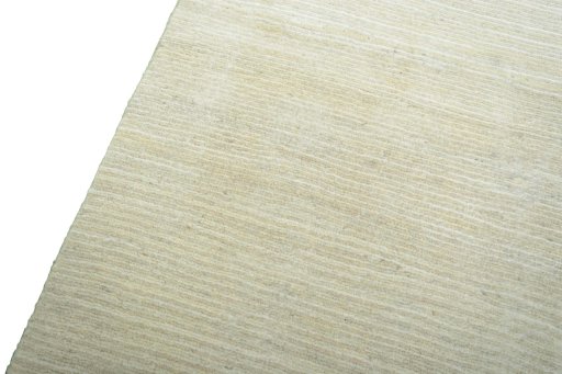 Backside of handmade New Persian Gabbeh rug showing knot structure and weave density