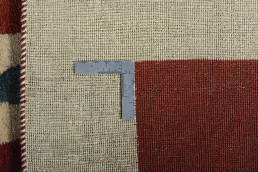 Close-up detail of New Persian Gabbeh rug from Iran / Persia showing Wool weave