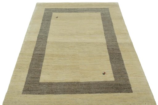 Surface texture of New Persian Gabbeh rug with natural Wool and intricate pattern