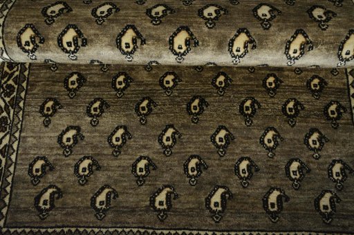 Full view of 2000s Persian Gabbeh rug from Iran / Persia, 185 × 115 cm in Gray tones